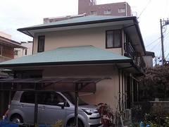 横須賀市米が浜通り、Ｉ様邸ガイナ塗装。